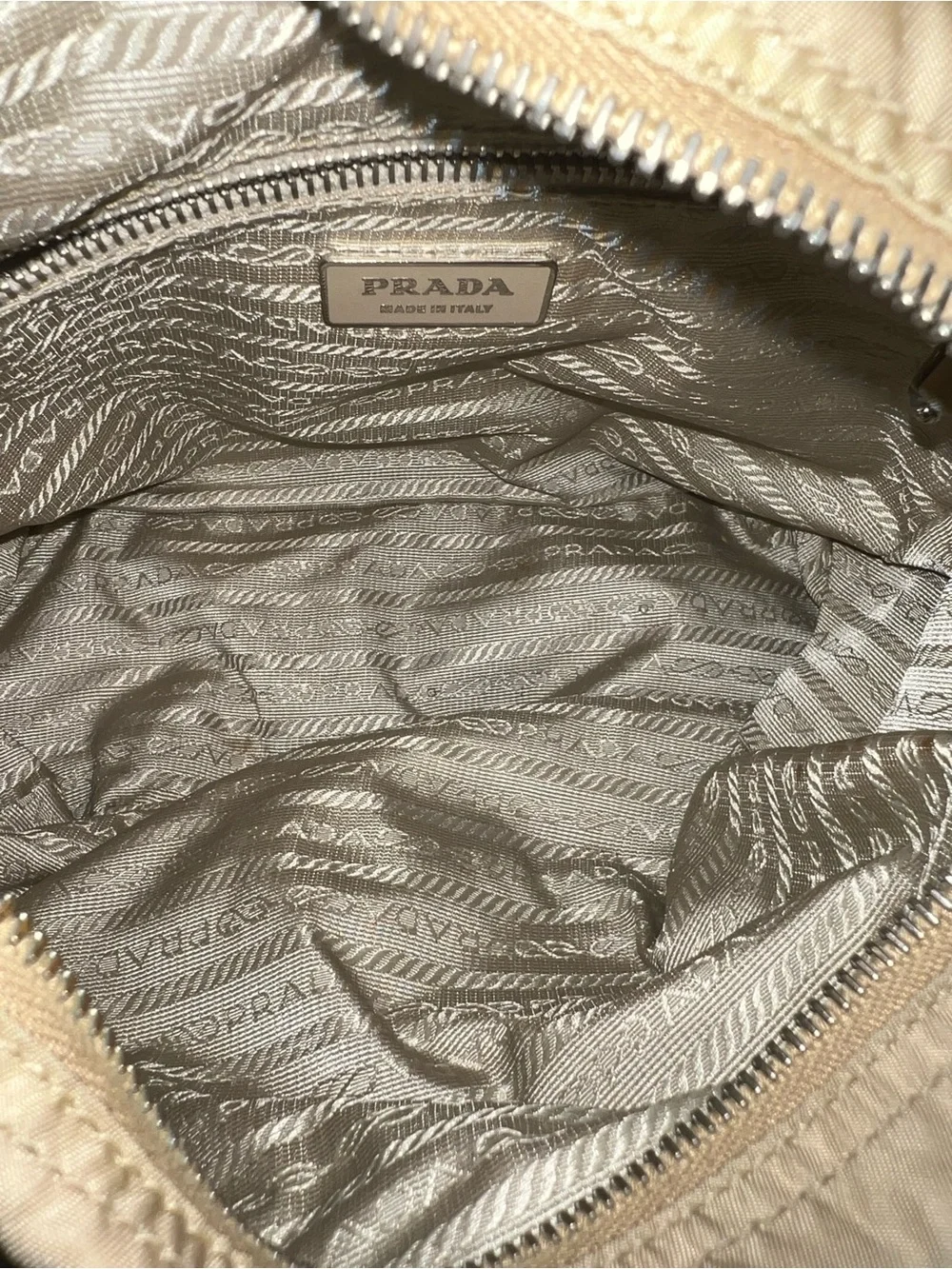 Prada Tan Nylon Messenger Bag with Adjustable Strap